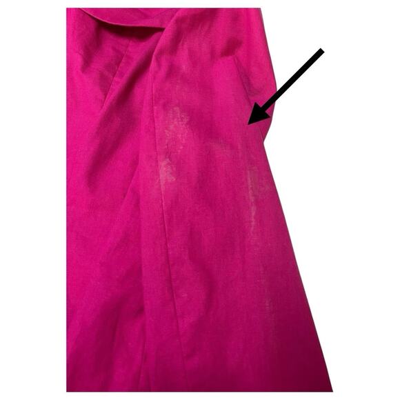 Chadwicks Blazer Womens 14 Pink Linen Jacket Peter Pan Collar Career Wear - Picture 4 of 13